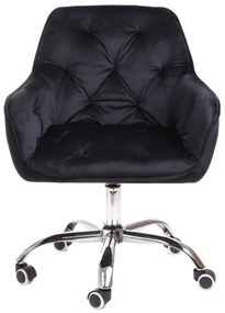 Kancelárska stolička FLOSSI zamatová čierna 859248