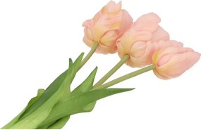 Kytice 3ks růžových realistických tulipánů Tulips - 45 cm
