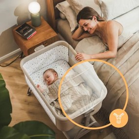 Detská prenosná postieľka 3v1 Dream 50 svetlosivá