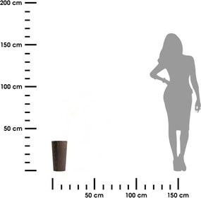 PLASTOVÝ KVETINÁČ URBANIKA ECO 36,5X19,5 CM TMAVOHNEDÁ