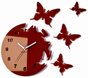 Nástenné hodiny s krásnymi motýľmi