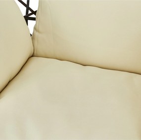 Sconto Závesné kreslo COLMAR hnedá mocca/krémová