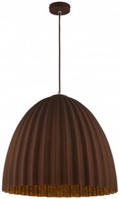 SIGMA Závesné moderné osvetlenie TELMA, 1xE27, 60W, 51cm, okrúhle, hnedé, mosadzné