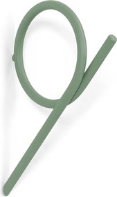 Sivozelený nástenný oceľový háčik Tuba S – Spinder Design