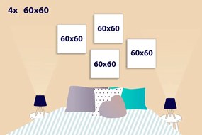 Set obrazov kompozícia Feng Shui prvkov