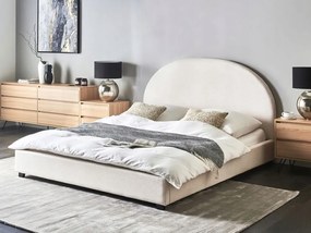 Beliani Vodná posteľ VAUCLUSE 160 x 200 cm Krémová biela manželská
