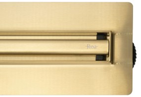 Rea Neox Slim Pro, odtokový žľab 70cm, zlatá matná, REA-G2714