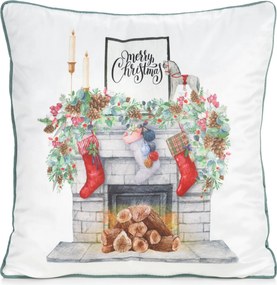 VIANOČNÁ DEKORAČNÁ OBLIEČKA NA VANKÚŠ COZY4 45X45 CM VZOROVANÁ