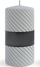 Parafínová svíčka Caroline Mat 7x10 cm šedá