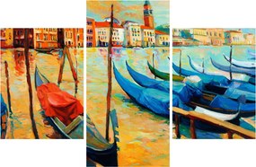 Obraz - Prístav v Benátkach (90x60 cm)