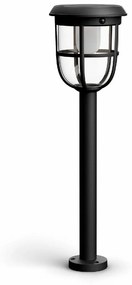 Philips Radii UltraEfficient solárne vonkajšie stĺpikové LED svietidlo 1,3 W 3000K 60 cm, čierna