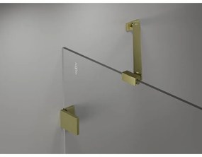 Mexen Lunar, pravý polkruhový sprchový kút 100 x 80 cm, 8mm číre sklo, zlatý matný profil, 833-100P-080L-55-00