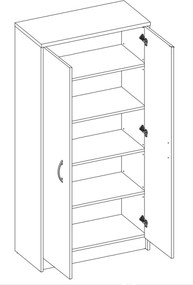 Sconto Skriňa OPTIMUS 70-001 biela