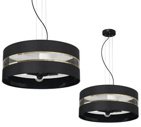 Luster na lanku ULTIMO 3xE27/60W/230V čierna