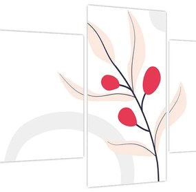 Obraz - Ružová florálna abstrakcia N⁰3 (90x60 cm)