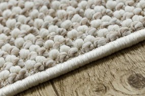 Metrážny koberec CASABLANCA LOOP biely / béžový