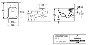 Villeroy & Boch Architectura Combi-Pack - SET Závesné WC + sedátko SoftClosing, alpská biela 5685HR01