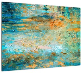 Obraz modrej abstrakcie (70x50 cm)