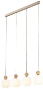 Závesný luster BALLO na lanku 4xE14/10W/230V béžový