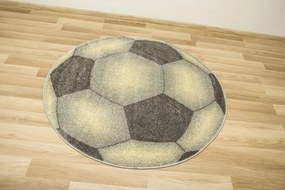 Koberec Lima G758A Football, grafitový / žltý kruh