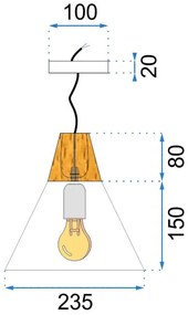 Toolight - stropné svietidlo SCANDI C 1xE27 APP061-1CP, biela, OSW-00106