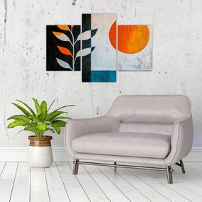 Obraz - Abstrakcia rastliny a slnka (90x60 cm)