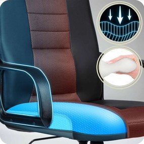 Otočná kancelárska stolička Sofotel 518B - čierna a hnedá