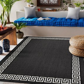 Koberec FLAT SISAL 49373690 Grécky čierno / krémový