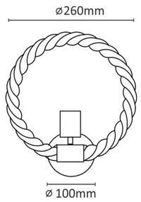 LED Nástenné svietidlo ROPE ARTHUR 1xE27/10W/230V