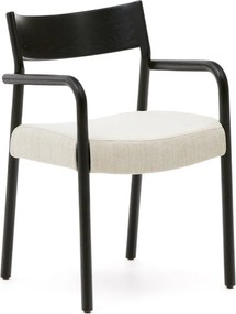 Čierna/béžová jedálenská stolička Falconera – Kave Home