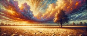 Obraz – Strom na poli (120x50 cm)