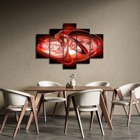 Obraz - červené tvary (150x105 cm)