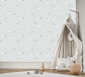 Gario Fototapeta Boho biele zajačiky Materiál: Vliesová, Rozmery: 150 x 105 cm