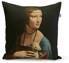 Sablio Vankúš Dáma s hranostajom - Leonardo da Vinci - 50x50 cm