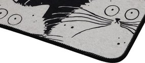 Čierne/sivé kúpeľňové predložky v súprave 2 ks 60x100 cm White Cats – Foutastic