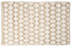Hnedo -biely jutový koberec - 60 * 90 cm