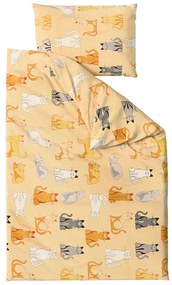 Krepové obliečky CHROMA CATS krémové Rozmer obliečky: 70 x 90 cm | 140 x 200 cm