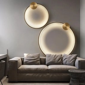 Toolight Toolight, LED nástenné svietidlo 30cm, 13W, APP1385-CW, zlatá matná, OSW-00939