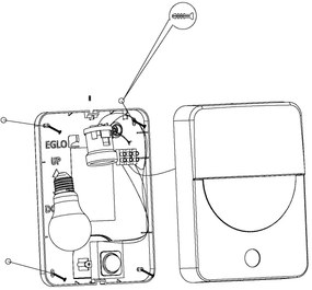 Eglo 98705 - Vonkajšie svietidlo so senzorom SALVANESCO 1xE27/28W/230V IP44