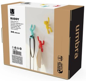 Nástenné háčiky v súprave 3 ks Buddy – Umbra