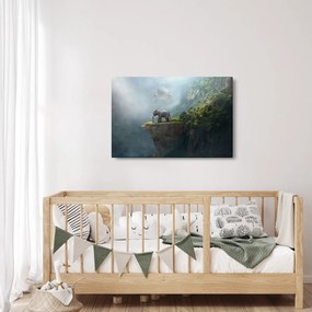 Obraz - Sloník na vrchole Taj Mahal (90x60 cm)