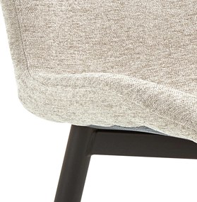 FIORA Béžové (tkanina Apia 453)/čierny rám - MODERNÁ ČALÚNENÁ STOLIČKA DO OBÝVAČKY/ JEDÁLNE LOFT