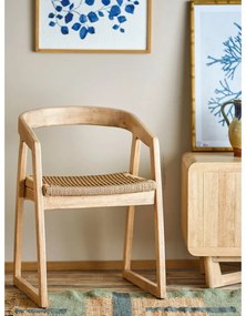 Jedálenská stolička z kaučukového dreva v prírodnej farbe Serrone – Bloomingville