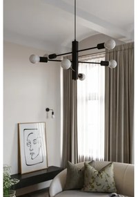 Luster na lanku DUOMO 6 6xE27/60W/230V čierna