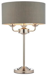 Endon 99149 - Stolná lampa HIGHCLERE 3xE14/18W/230V šedá/lesklý chróm