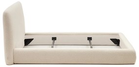 Béžová čalúnená dvojlôžková posteľ 180x200 cm Martina – Kave Home