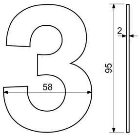 Domové číslo "3", RN.95L, čierna