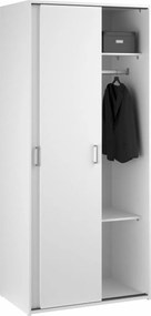 Šatníková skriňa Sida 77 cm s posuvnými dverami biela