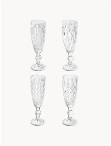 Súprava pohárov na šampanské Geometric, 4 diely