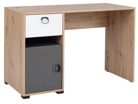 PC stolík Kevyt 8 (dub artisan + biela + grafit). Vlastná spoľahlivá doprava až k Vám domov. 1087392
